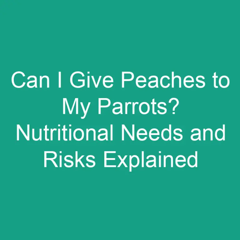 Can I Give Peaches to My Parrots? Nutritional Needs and Risks Explained