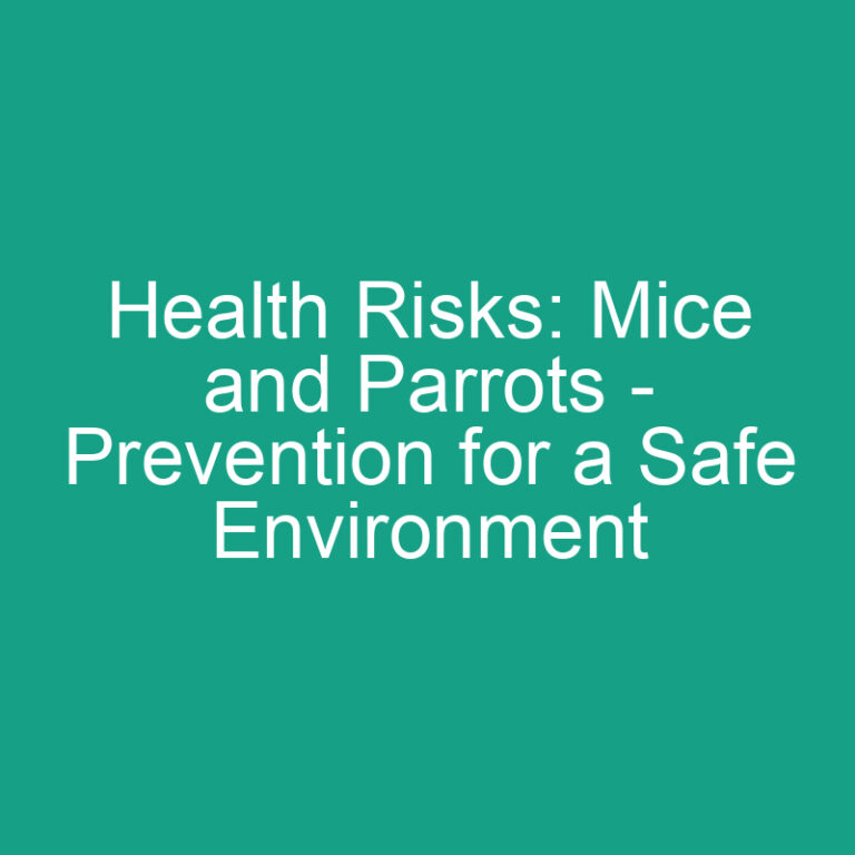 Health Risks: Mice and Parrots – Prevention for a Safe Environment