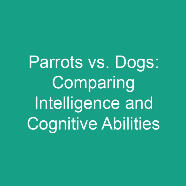 Parrots vs. Dogs: Comparing Intelligence and Cognitive Abilities