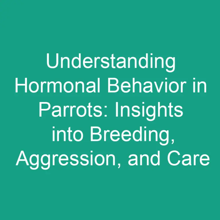 Understanding Hormonal Behavior in Parrots: Insights into Breeding, Aggression, and Care